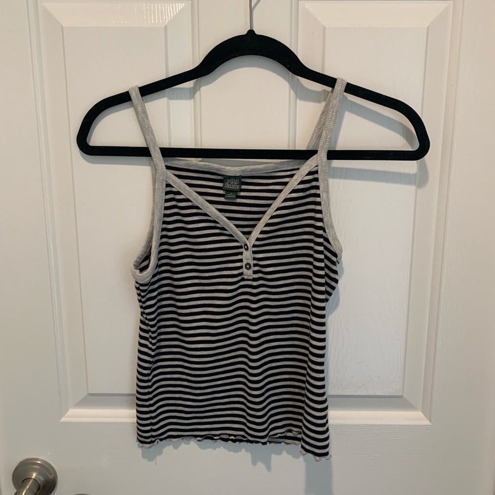 wild fable Black and White Striped Tank Top